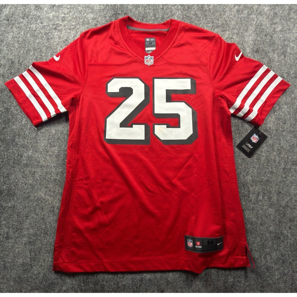 NEW Nike Men's #25 Elijah Mitchell San Franscico 49ers Game Jersey Size Medium